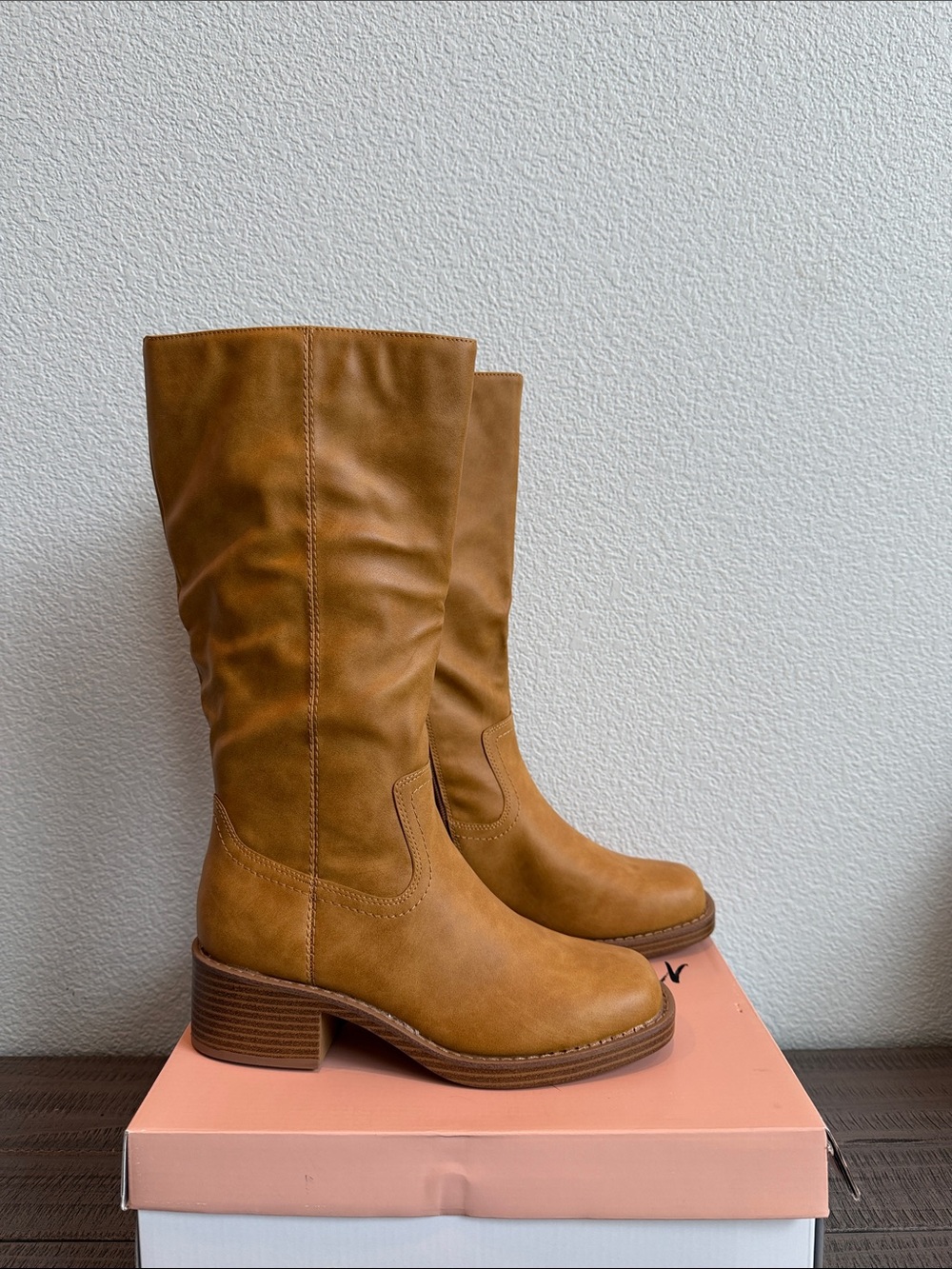 Wild Pair Women's Warblerr Square Toe Tall Boots NIB